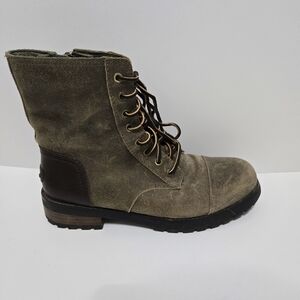 UGG Kilmer II Boot zip up lace up green gray moto